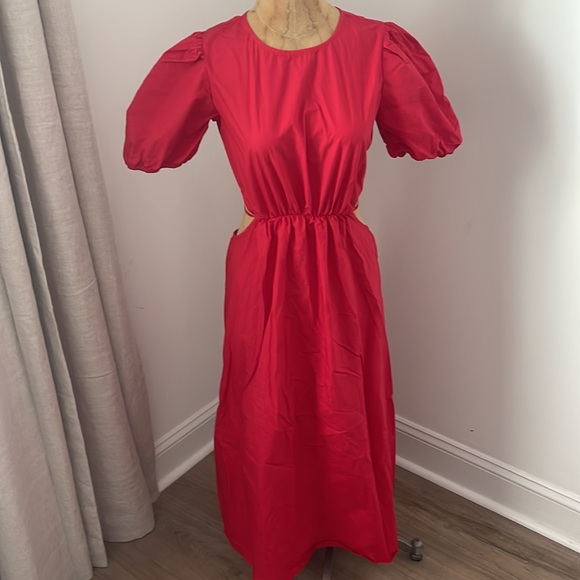 Moon River - Cutout Poplin Dress - Size M - Picture 6 of 7